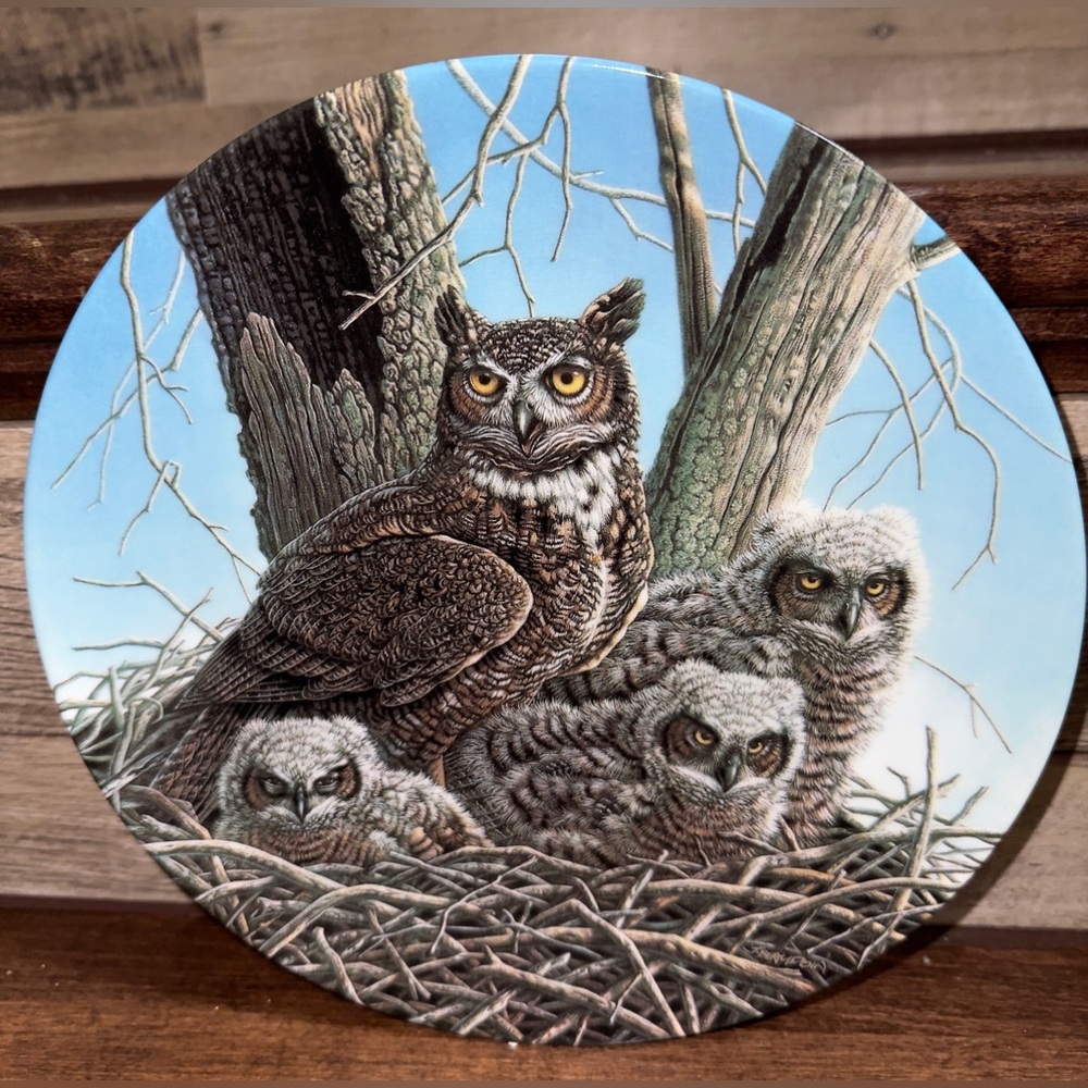 Vintage Knowles "The Great Horned Owl" by Jim Beaudoin Collector's Plate…